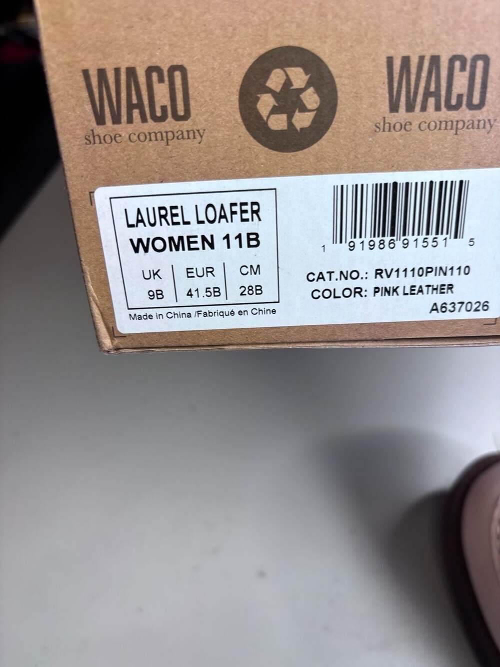 Waco Shoe Company Laurel Loafer Pink Leather Women's Shoes size 11b - Picture 6 of 6